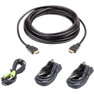 ATEN KVM prepojovací kábel [1x HDMI zástrčka, USB 2.0 zástrčka A, jack zástrčka 3,5 mm - 1x HDMI zástrčka, jack zástrčka