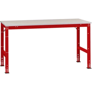 Manuflex AU4179.3003 Základný pracovný stôl UNIVERSAL Standard s dekoratívnym panelom z PVC, š xhxv = 3000x800x760-870 m