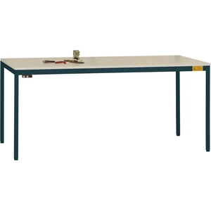 Manuflex LD1916.7016 ESD pracovný stôl UNIDESK s plastovou doskou, rám antracit RAL 7016, š xhxv = 1600 x 800 x 723-733