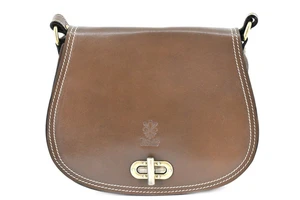 Dámská kožená kabelka s klopnou (crossbody) Arteddy - taupe