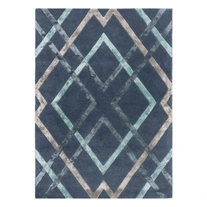 Modrý viskózový koberec Flair Rugs Trellis, 120 x 170 cm