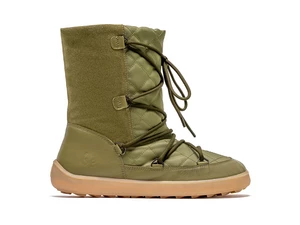 Zimní barefoot boty Be Lenka Snowfox Woman - Army Green 39