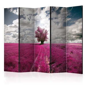 Paraván Magenta meadow Dekorhome 225x172 cm (5-dílný)