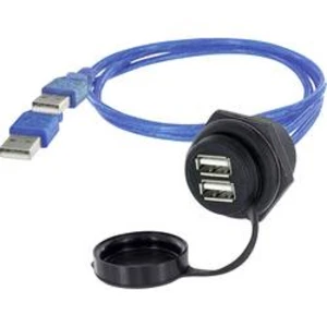 2x USB 2.0 zásuvka A vestavná zásuvka encitech 1310-1035-03 M30, 1 ks