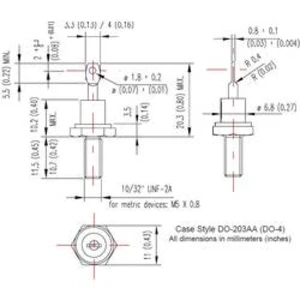 Dioda Vishay 12F10, U(RRM) 100 V, U(FM) 1,26 V, I(F) 12 A, DO 4