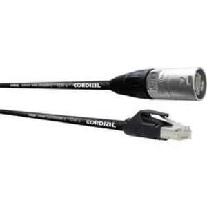 Síťový kabel RJ45 Cordial CSE 2,5 NH 5, CAT 5e, S/UTP, 2.50 m, černá