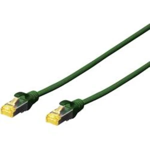 Síťový kabel RJ45 Digitus DK-1644-A-0025/G, CAT 6A, S/FTP, 25.00 cm, zelená