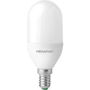 LED žárovka Megaman LG8207 E14 2800K 230 V, E14, 7 W = 47 W, teplá bílá, A+ (A++ - E), tvar tyče, 1 ks