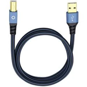 USB 2.0 kabel Oehlbach USB Plus B 9345, 7.50 m, modrá