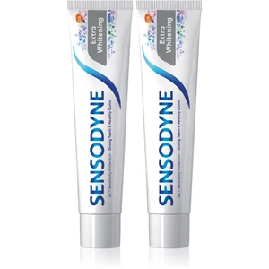 Sensodyne Extra Whitening bělicí zubní pasta s fluoridem pro citlivé zuby 2x75 ml