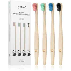 My White Secret Bamboo Toothbrush bambusový zubní kartáček soft 4 ks