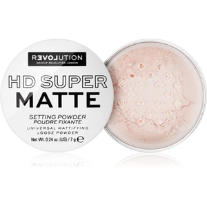 Revolution Relove HD Super Matte transparentní fixační pudr s matným efektem odstín Transparent 7 g