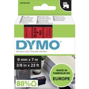 Páska do štítkovače DYMO 40917 (S0720720), 9 mm, D1, 7 m, černá/červená