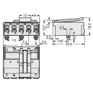 Konektor do DPS WAGO 2092-3524/020-000, 32.60 mm, pólů 4, rozteč 7.50 mm, 50 ks