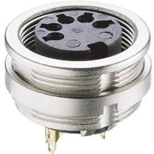 DIN kruhový konektor Lumberg 0304 03 0304 03 zásuvka, vestavná vertikální, pólů 3, stříbrná, 1 ks