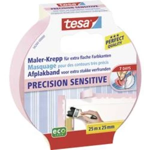 Krepová lepicí páska tesa PRECISION SENSITIVE 56260-00000-03, (d x š) 25 m x 25 mm, akrylát, růžová, 1 ks