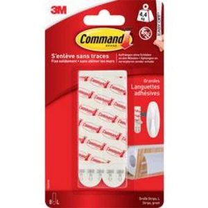 Lepicí a náhradní pásky Command™ Large™ (š x v) 19 mm x 92 mm bílá 3M Množství: 8 ks