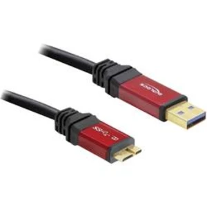 USB 3.0 kabel Delock 1672263, 2.00 m, červená, černá