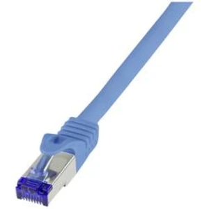 Síťový kabel RJ45 LogiLink C6A046S, CAT 6A, S/FTP, 1.5 m, modrá