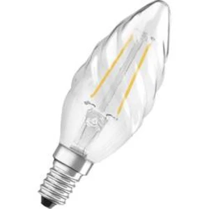 LED žárovka OSRAM 4052899941595 230 V, E14, 2 W = 23 W, teplá bílá, A++ (A++ - E), tvar svíčky, točený, vlákno, 1 ks