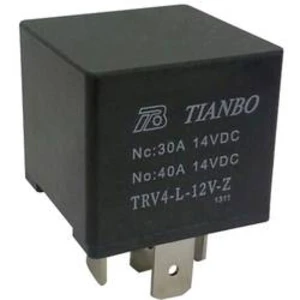 Relé motorového vozidla Tianbo Electronics, 12 V/DC 1 přepínací kontakt TRV4 L-12 V-Z