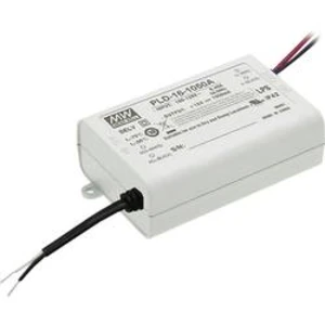 LED driver konstantní proud Mean Well PLD-16-1400B, 16 W (max), 1.4 A, 8 - 12 V/DC