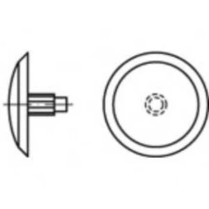 Výrobek 89013 plastové okrová krytky s kolíkem ABC-SPAX-šrouby s hlavou otvor, rozměry: okrová (500 ks) N/A 500 ks