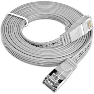 Síťový kabel RJ45 Slim Wirewin PKW-STP-SLIM-KAT6 0.25, CAT 6, U/FTP, 25.00 cm, šedá