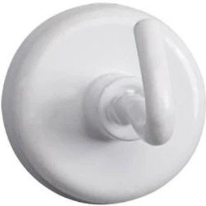 Maul 6157802 magnet, (Ø x v) 25 mm x 36 mm, kulatý, s hákem, bílá, 5 ks