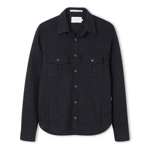 Peregrine Tweedový overshirt Peregrine Moon Brushed Wool - Navy / Dexter