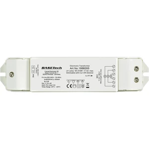 Basetech BT-1668263 transformátor na halogénové osvetlenie  12 V 50 - 210 W stmievací s fázovým stmievačom pre vypnutie