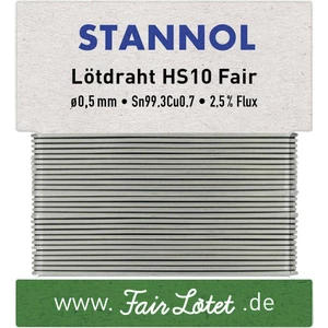 Stannol HS10Fair spájkovací cín bez olova bez olova Sn99,3Cu0,7 10 g 0.5 mm