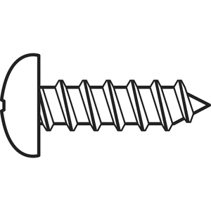 TOOLCRAFT 827358  šošovkové skrutky do plechu 2.2 mm 9.5 mm krížová dražka Philips DIN 7981-C   ocel pozinkované 100 ks