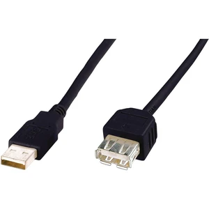 Digitus #####USB-Kabel USB 2.0 #####USB-A Stecker, #####USB-A Buchse 3.00 m čierna