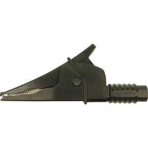 Cliff Croc Clip bezpečnostná krokosvorka konektor 4 mm CAT III 1000 V čierna