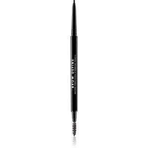 MUA Makeup Academy Brow Define precízna ceruzka na obočie s kefkou odtieň Black 0,3 g