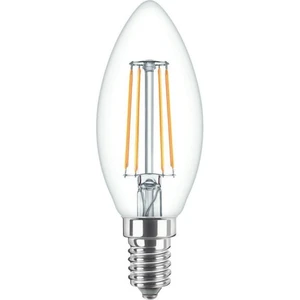 LED žárovka E14 Philips Classic Filament B35 4,3W (40W) teplá bílá (2700K), svíčka