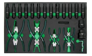 Modul - kleště seger, úderové hlavice Imbus, Torx (gola sada), 24 ks - JONNESWAY AI0524SV