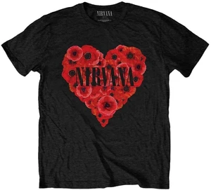 Nirvana T-Shirt Poppy Heart Unisex Black M