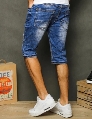 Men's denim blue shorts