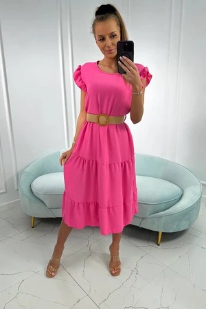 Pink dress with ruffles