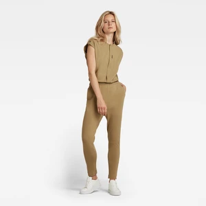 G-STAR Overal - Snap button jumpsuit ss zelený