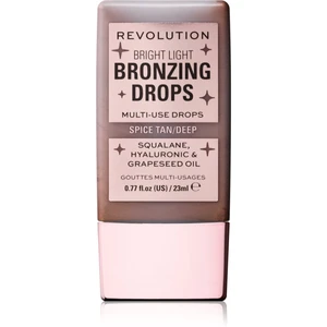 Makeup Revolution Bright Light Bronzing Drops tekutý bronzer odtieň Deep Bronze Spice 23 ml