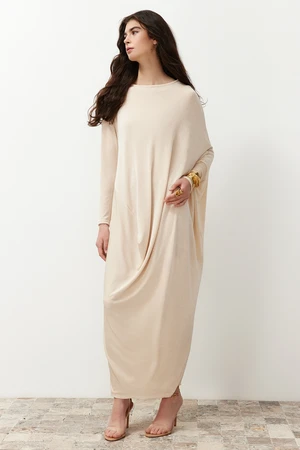 Trendyol Stone Oversize Stylish Knitted Kaftan Dress