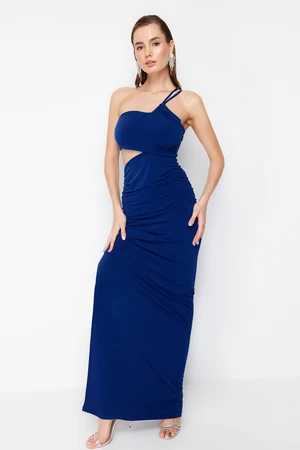 Trendyol Saks Window/Cut Out Detailed Knitted Long Evening Dress