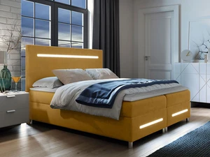 Moderní boxspring Torro 180x200,žlutá Fresh