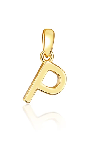 JVD Minimalistický pozlacený přívěsek písmeno "P" SVLP0948XH2GO0P