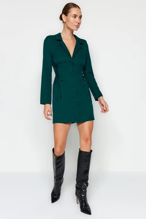 Trendyol Oil Tie Detailed Woven Jacket Woven Dress