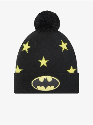 Yellow-Black Boys Patterned Beanie New Era Star Bobble - unisex