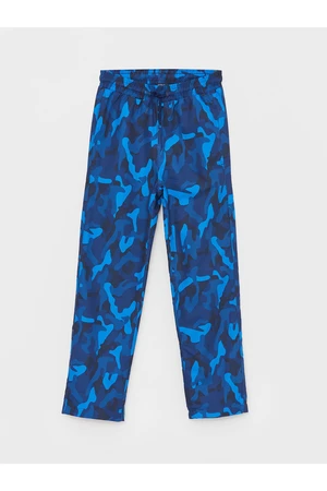 LC Waikiki Fleece-Lined Boys' Trousers with Printed Elastic Waist